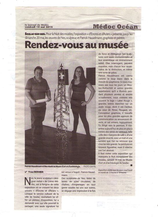 41-Journal du Médoc-Rendez-vous au musée-18/05/2012