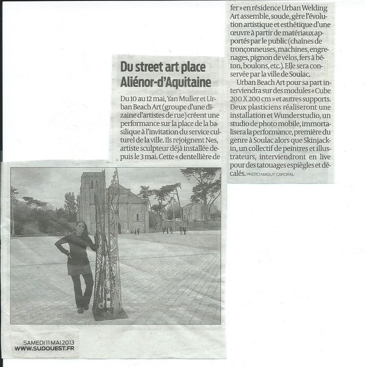 49-Sud-Ouest-11 mai 2013-Urban Beach Art