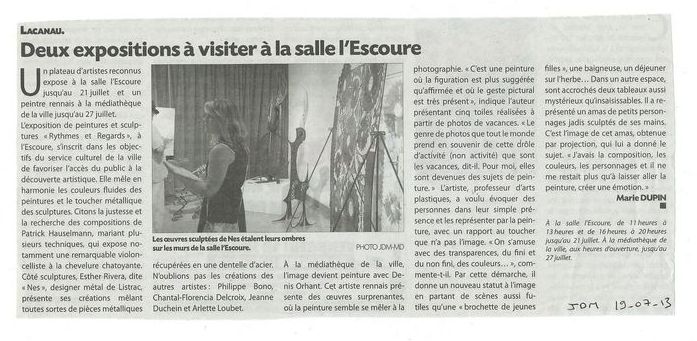 52-Journal du Médoc-Deux expositions à visiter à la salle l'Escoure-19/07/2013